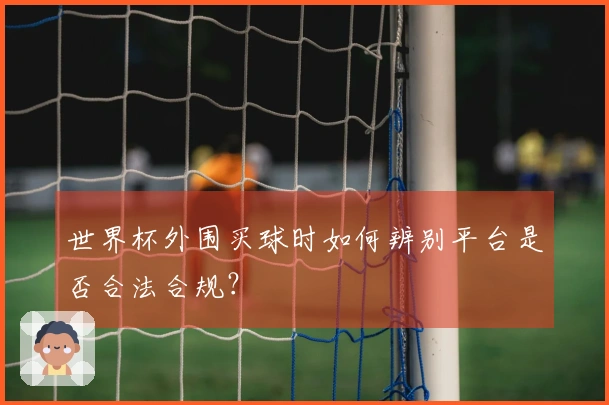 世界杯外围买球时如何辨别平台是否合法合规？
